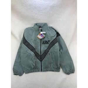 Skilcraft Army PFU Windbreaker Jacket Men’s Medium‎ Short Dark Green Reflective